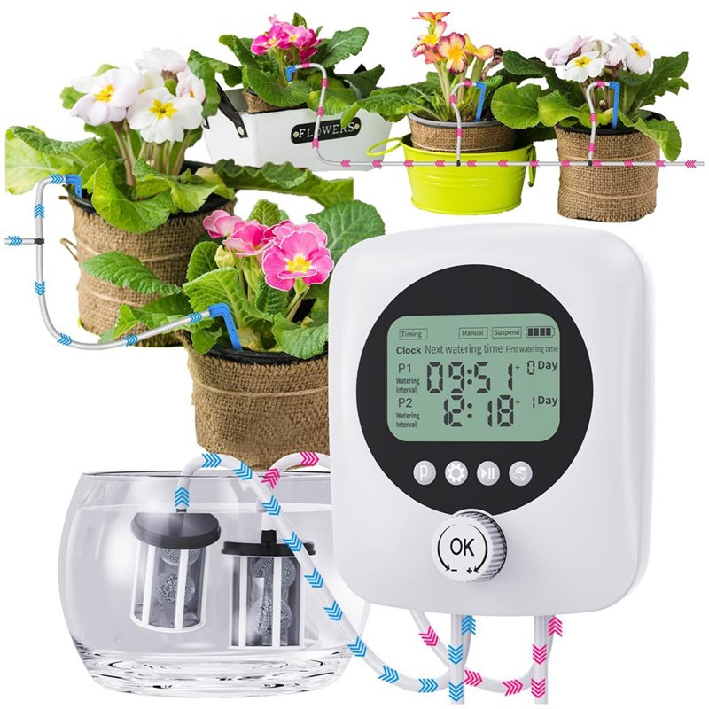 Automatic Plant Waterer - ALIM-Per 30 Piante in Vaso, Sistema